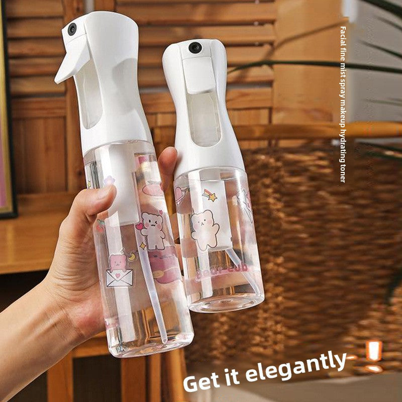 The spray bottle is continuously sterilized with high-pressure alcohol