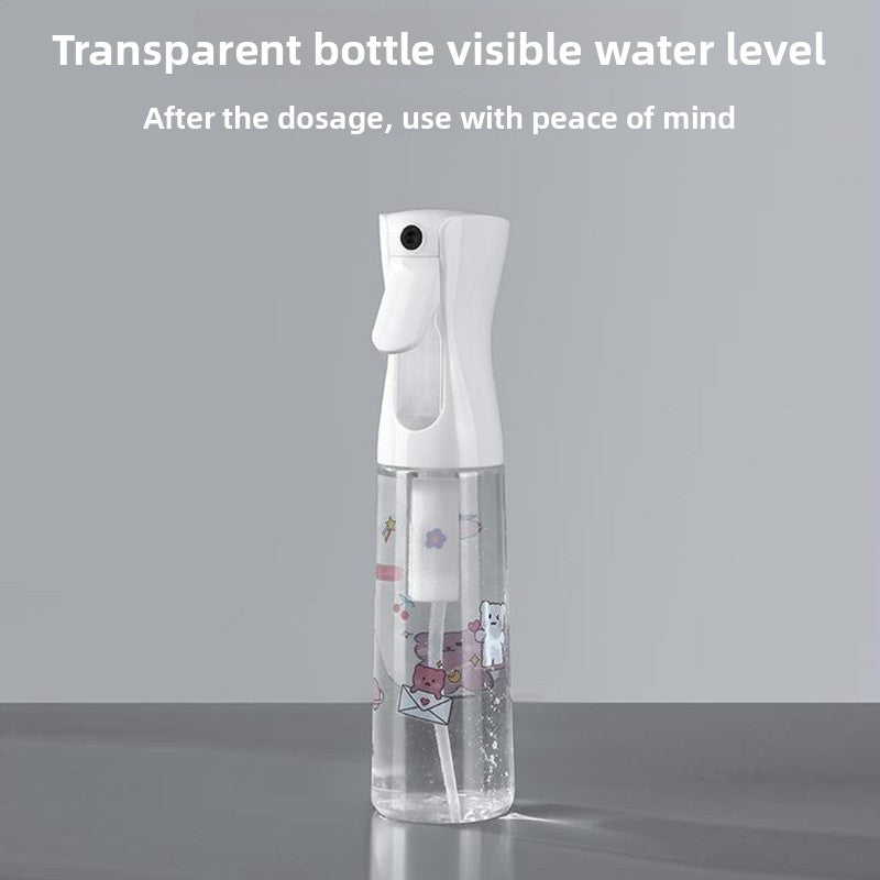 The spray bottle is continuously sterilized with high-pressure alcohol